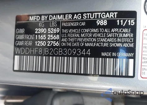 2016 Mercedes-Benz E 350 4Matic from USA, damaged, VIN WDDHF8JB2GB309344